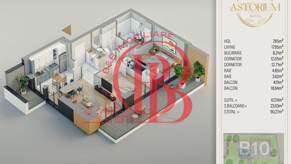 3 camere finalizat proiect Exclusivist cu piscina proprie - Schiță 14