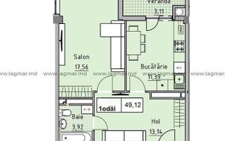 Vânzare, apartament, 1 cameră, strada Ceucari, Râșcani - Poză 4