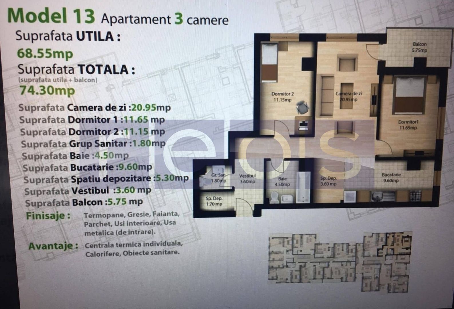VANZARE APARTAMENT 3 CAMERE 74MP RENOVAT TRAPEZULUI PARCARE INCLUS - Poză 20