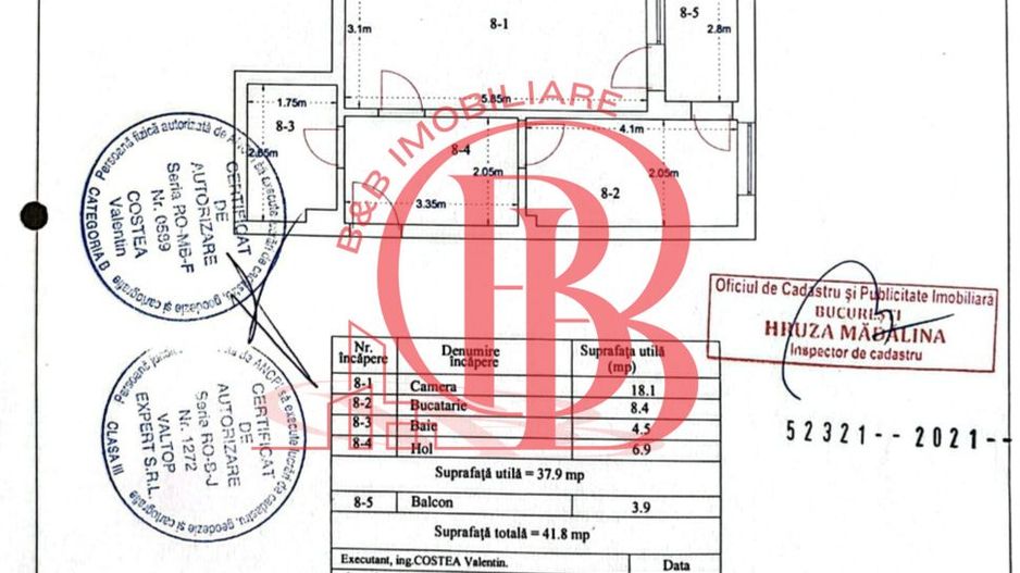 Garsoniera Decomandata Mobilata si Utilata 12 min Metrou Teclu - Schiță 9