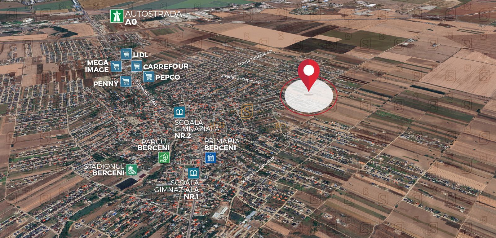 Teren intravilan, 500 mp, Str. Trandafirilor - Comuna Berceni - Poză 2