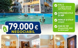 Apartament cu 2 camere, etaj 2, mobilat și utilat, VASLUI - zona ULTRACENTRAL; - Poză 1