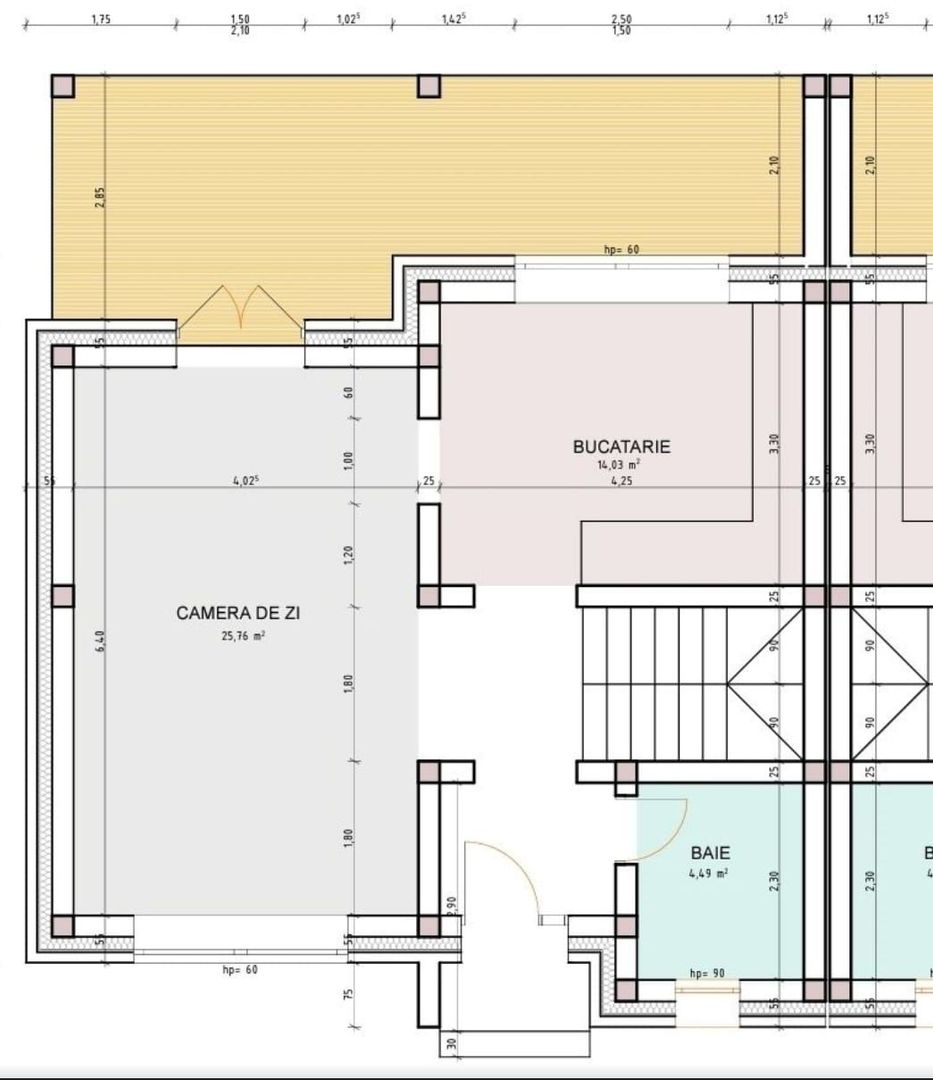 Casă nouă semifinisată cu living open space și 3 dormitoare - Poză 13