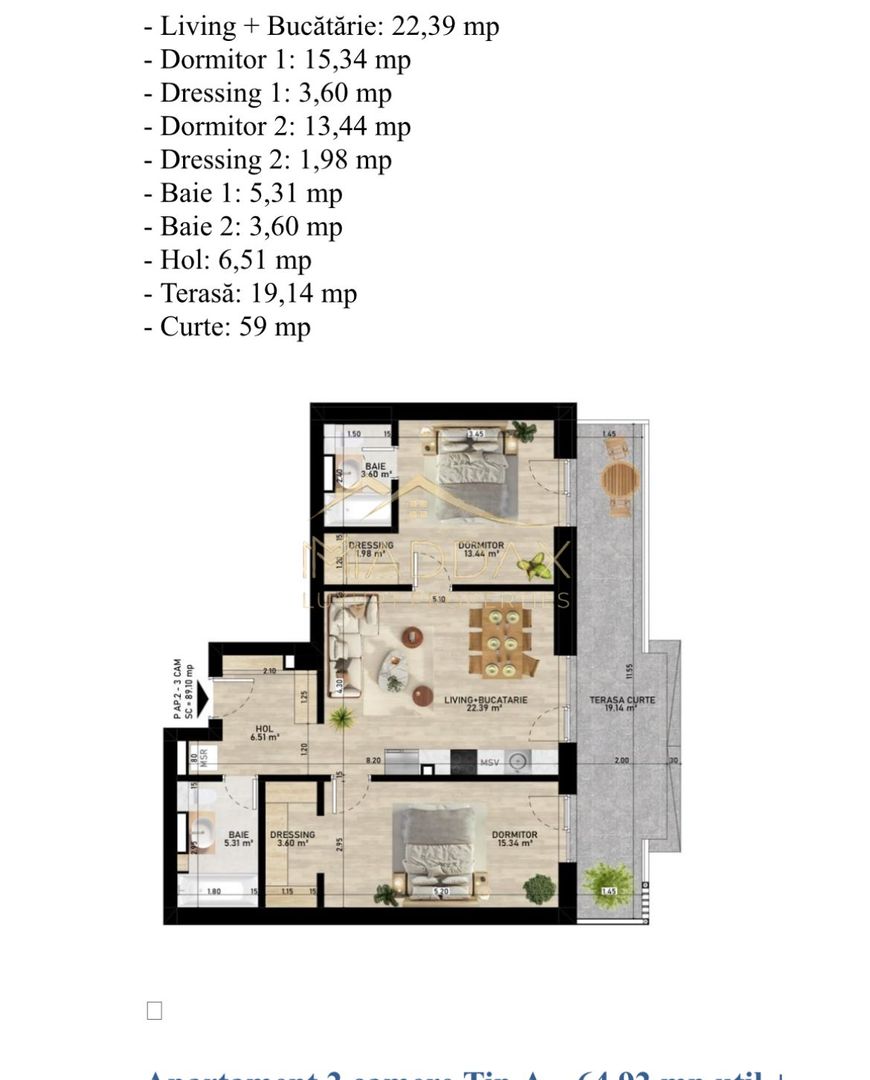 Apartament 3 Camere_PREMIUM_ Parter**Curte 59 mp//Lacul Pipera - Poză 21
