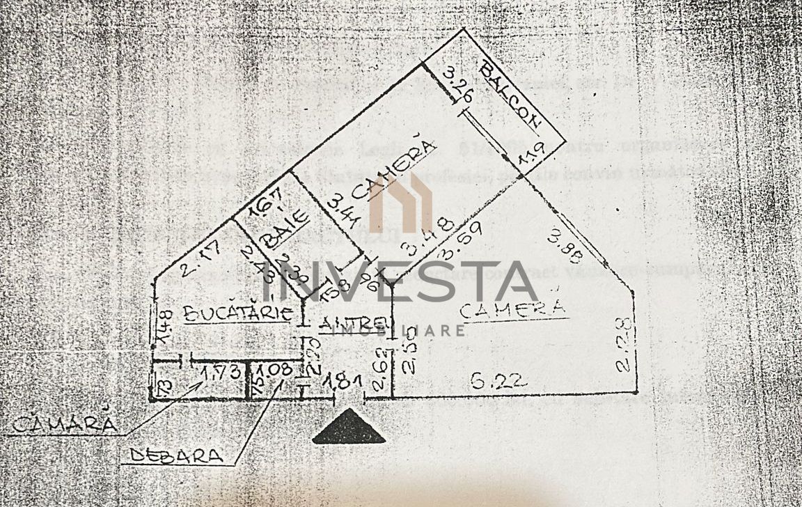 Apartament 2 camere decomandate etajul I Ion Mester! - Schiță 11