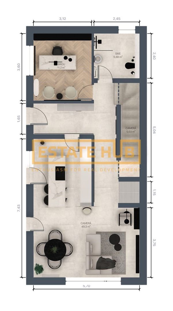 Duplex nou 4 dormitoare de la dezvoltator 0% comision -Str. Odobescu - Poză 13