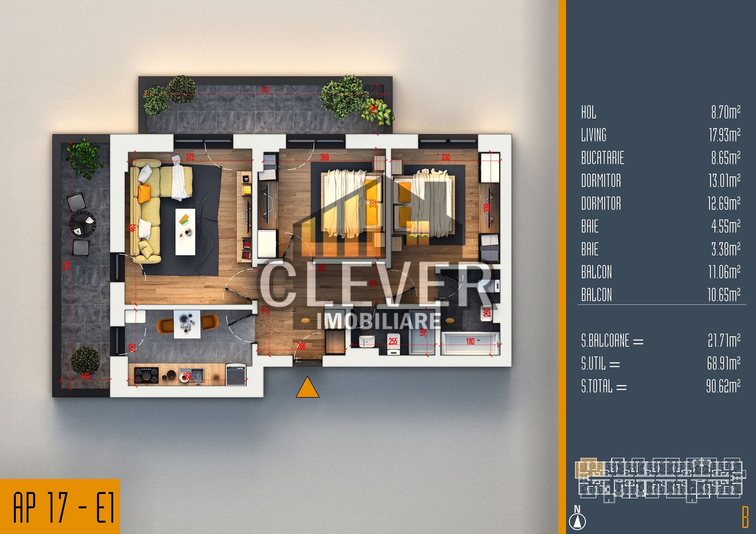 Apartament 3 Camere Pallady-Titan-Comision 0 Parcare GRATIS - Poză 1