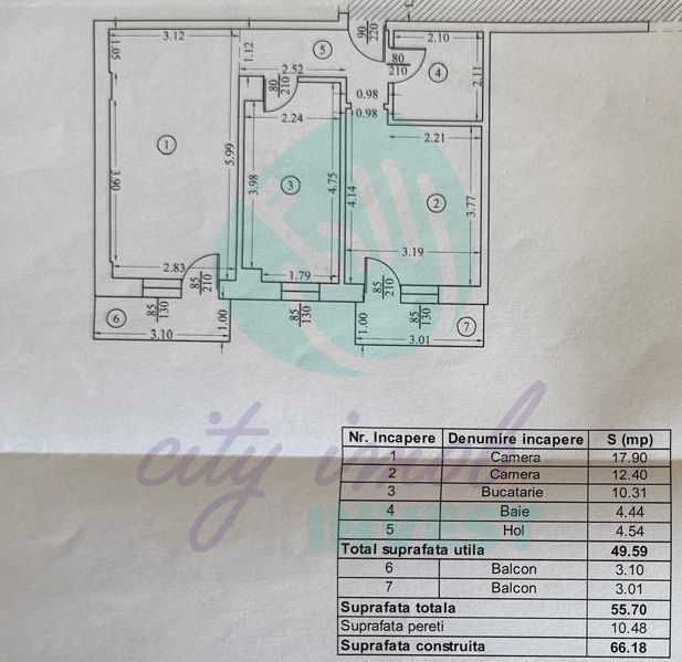 Apartament luminos 2 camere, cu vedere spre verdeață - Poză 4