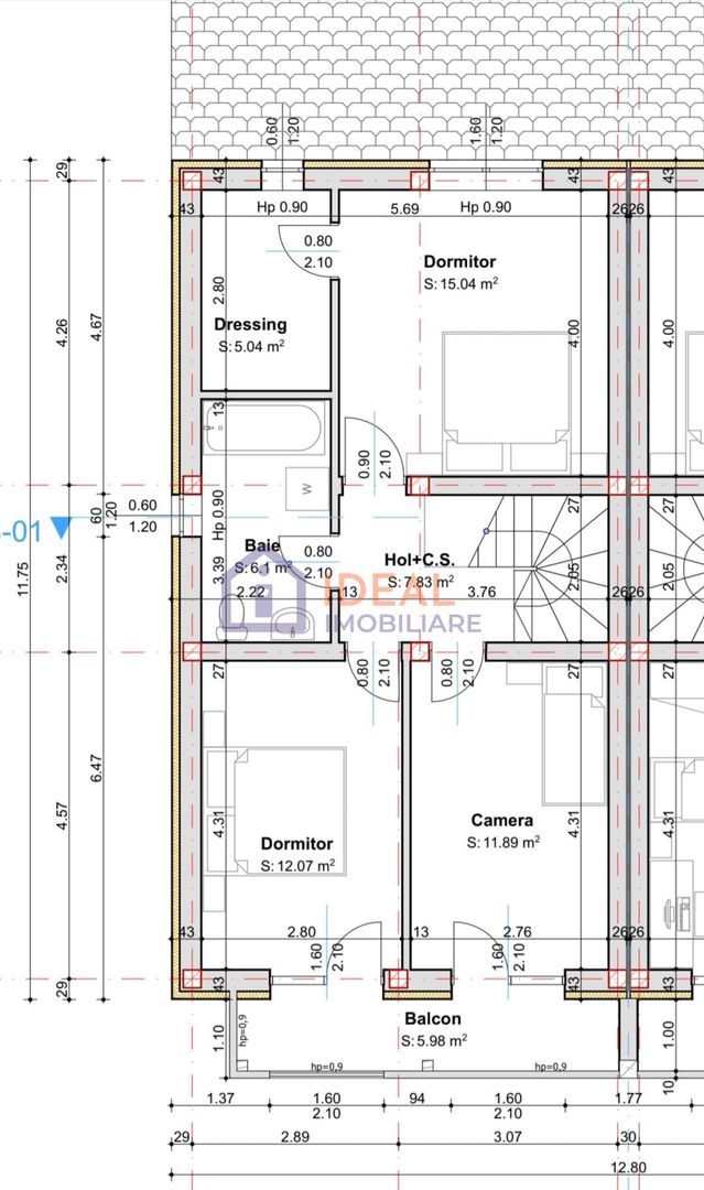 Duplex cu 4 camere si 257 mp de curte, in Calea Cisnadiei - Schiță 3
