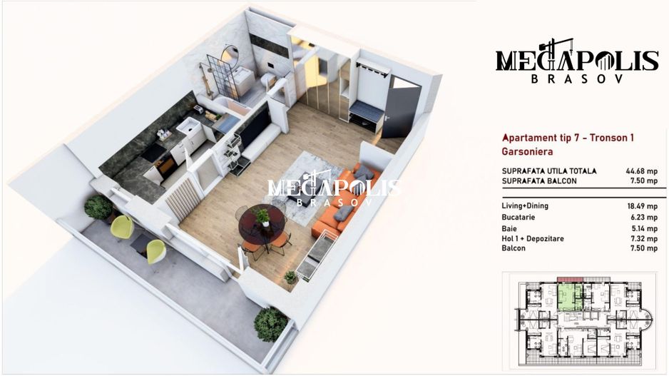 Garsoniera Coresi/ Plata Transe/Credit - Poză 4