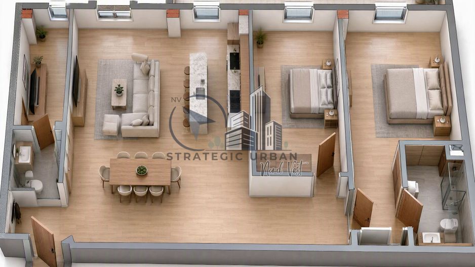 Apartament 3 camere, finisat nou, 2 băi, bloc cu lift – zona Someșului - Poză 13