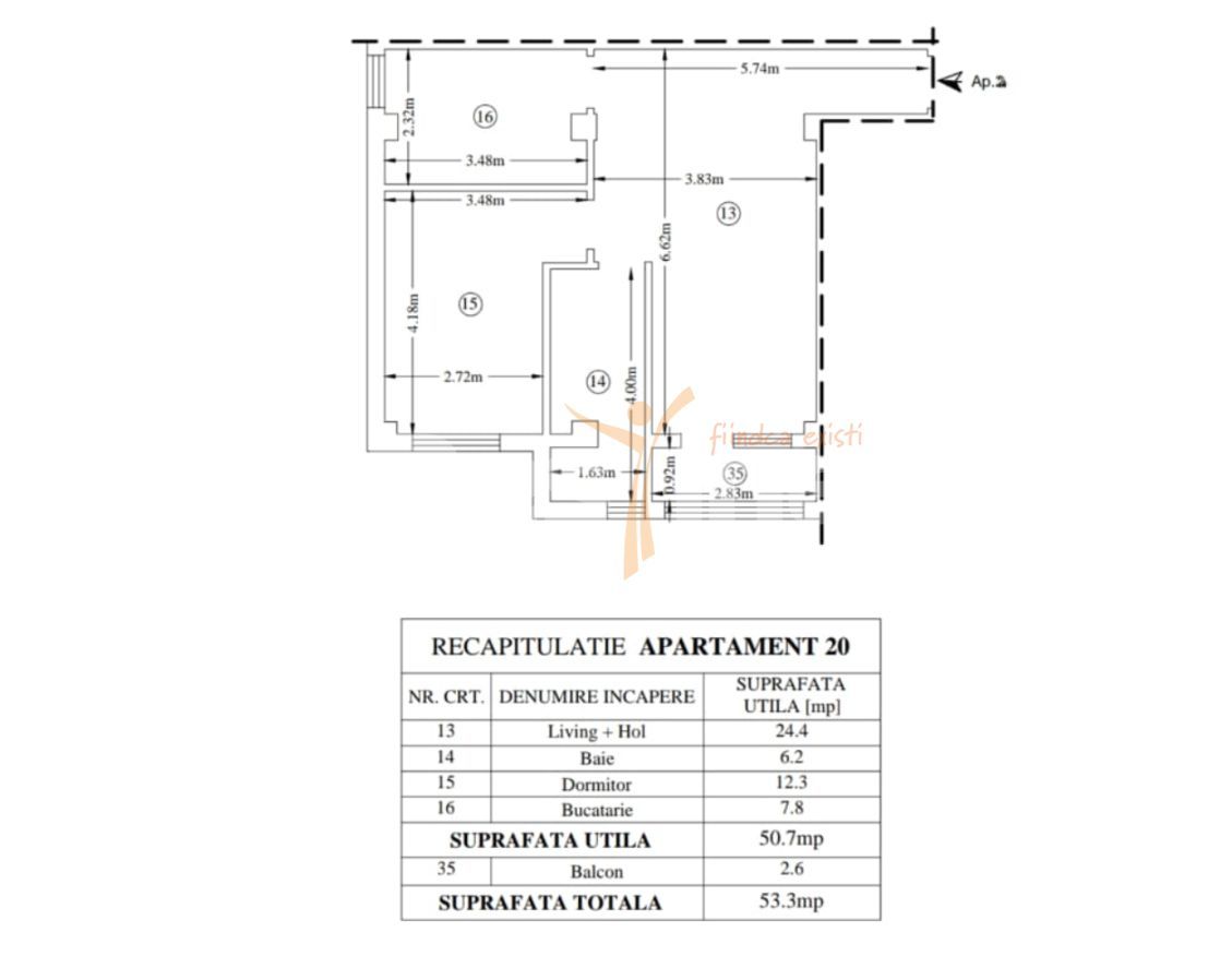 Apartament mobilat și utilat, 53.3 mp – Valea Adâncă, Miroslava - Poză 8