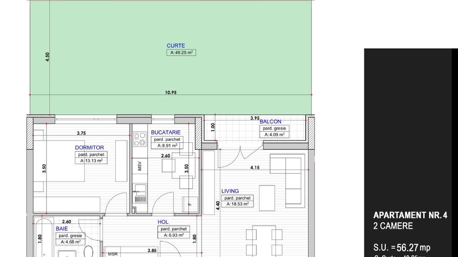 2 Cam. Curte 49 mp. 1 Decembrie 1918 - Poză 1