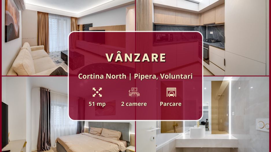 Cortina North || 2 camere || Parcare subterană || Comision 0% - Poză 2