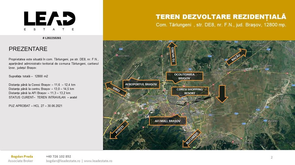 Teren excelent Dezvoltare rezidențială - Izvor Tarlungeni - Poză 5