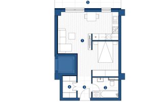 Apartament 1 camera, tip studio bloc nou, fara comision, Dealul Galata - Poză 2
