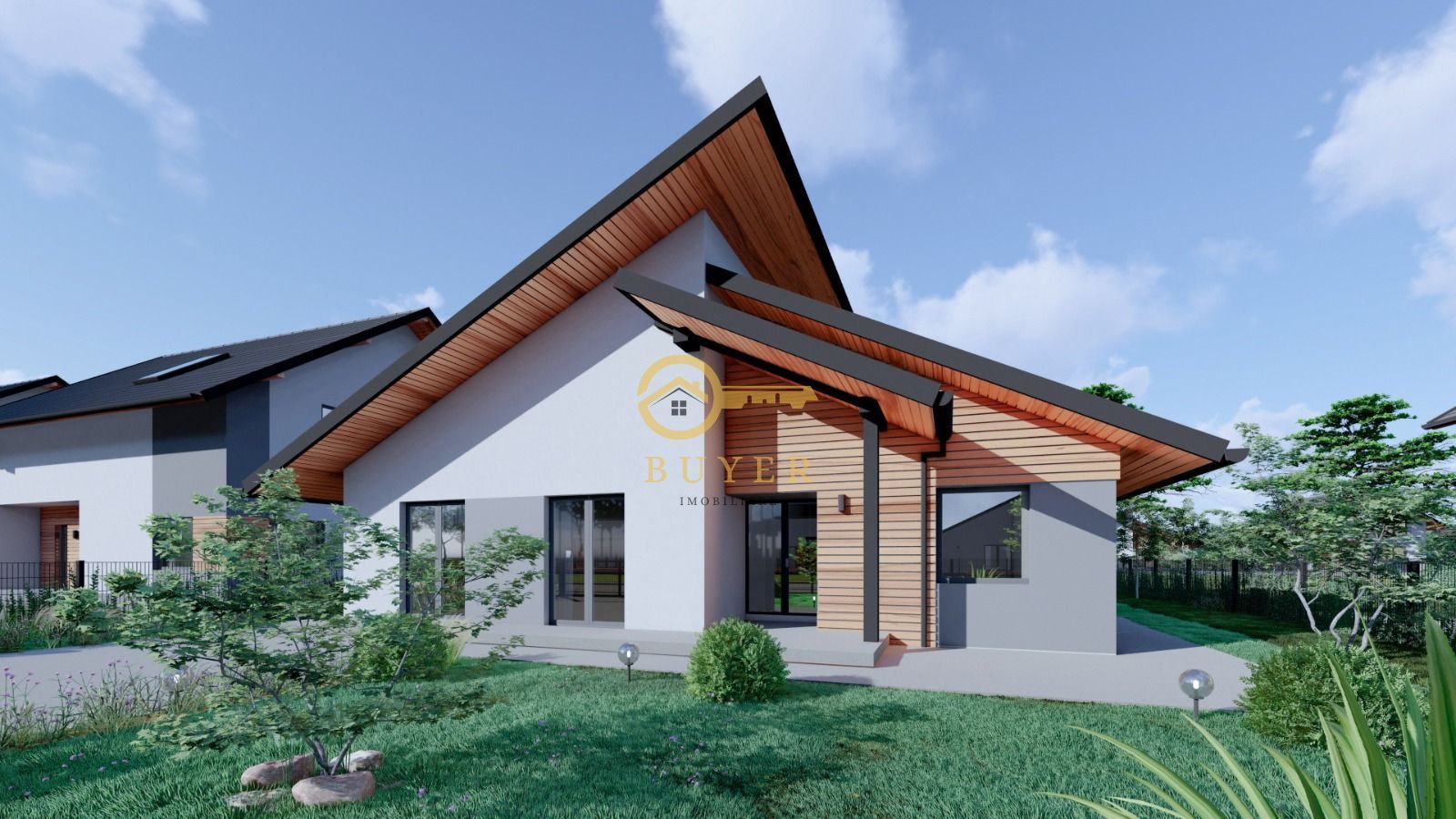 Casa superba pe un nivel, arhitectura deosebita- Teren 500mp - Poză 4