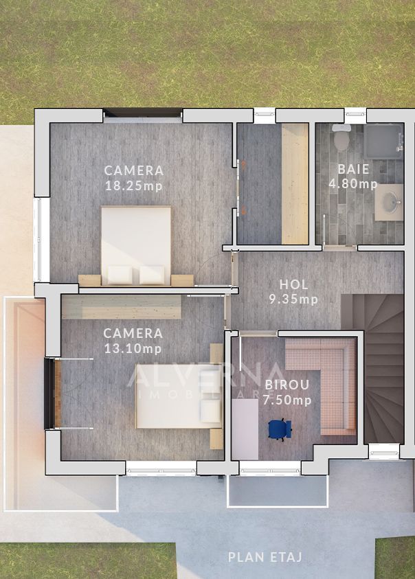Casa duplex | 4 camere + 2 locuri de parcare | zona Floresti - Teilor - Schiță 16