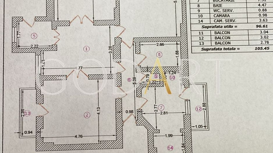 Apartament in vila interbelica | singur pe etaj - Schiță 25