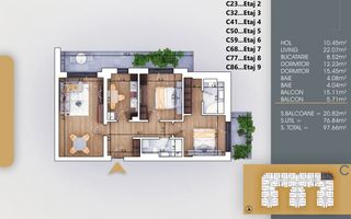 3 Camere-700m Metrou N. Teclu -Suprafata Generoasa Sector 3 - Poză 2