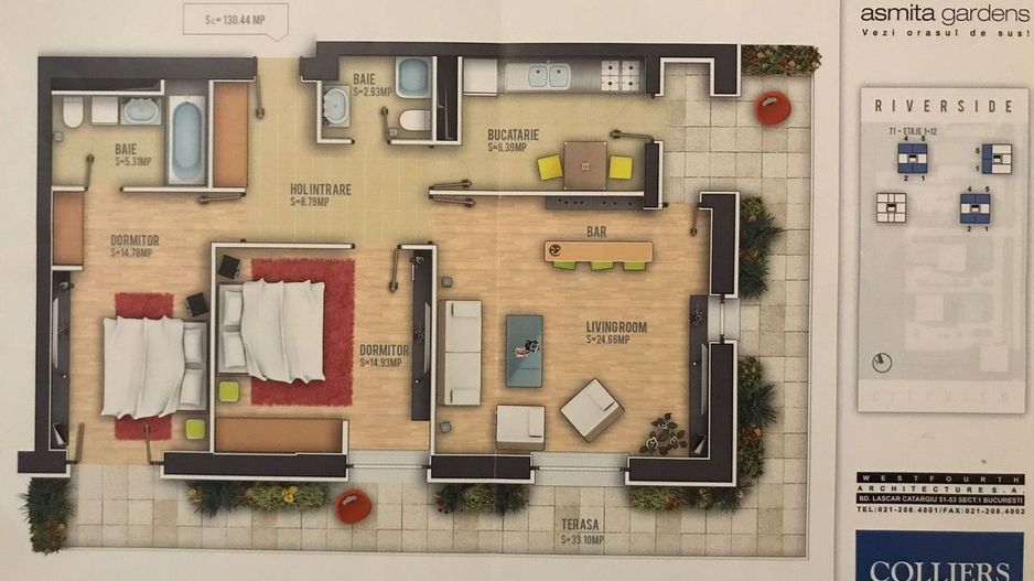 Apartament 3 camere, cu 2 bai. Asmita Garden - Poză 17