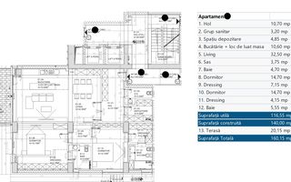3 camere PREMIUM| 116.55 MP + 17 MP terasa - Schiță 23