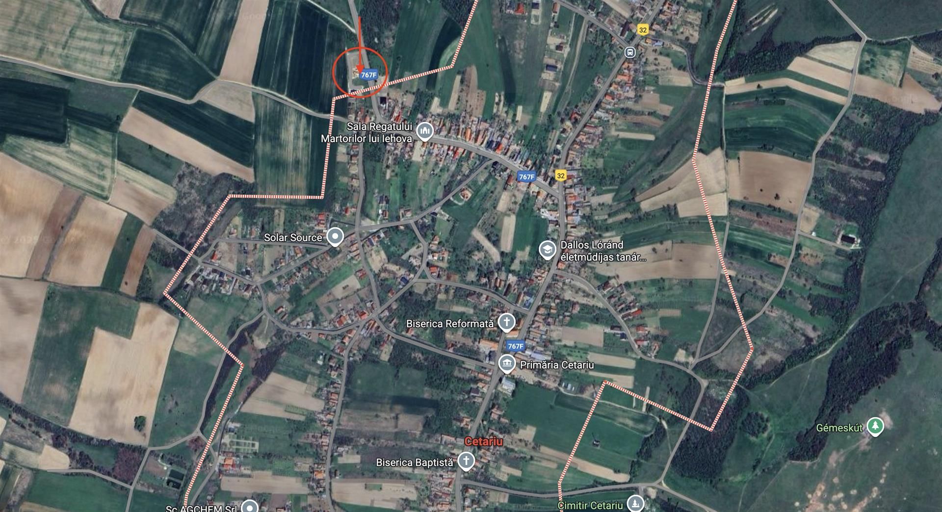 Teren intravilan de vanzare cu dublu front Cetariu - Poză 2