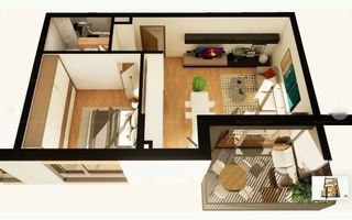 Apartament 2 camere, 48 mp, semifinisat, garaj, zona Leroy Merlin - Poză 7