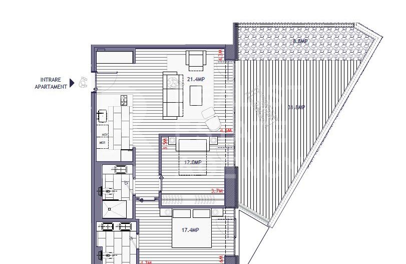 Vânzare, apartament de lux, 3 camere, Barbu Vacarescu - Schiță 12