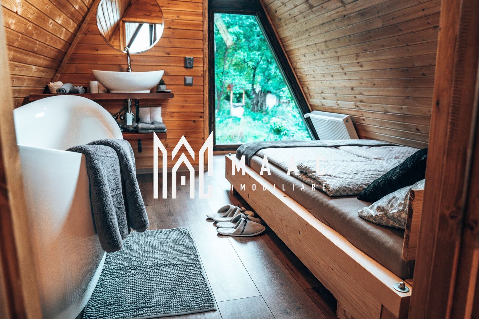 Cabana A Frame | 90 MPU | Teren 1000mp | Tocile - Poză 11