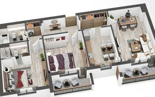 Apartament nou 3 camere, 80 mp utili, 2 terase, 2 băi, Mosaic Residence - Poză 5