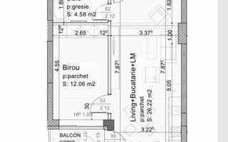 Studio spatios 42,67 mp + balcon 9 mp, Etaj 2 | Parcare subterană - Poză 5