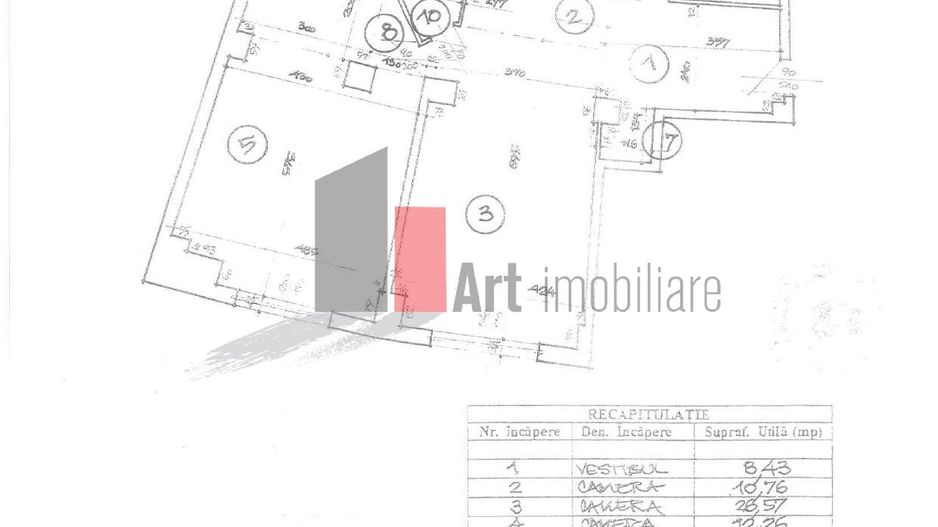 Spațiu birouri ultracentral 100 mp, balcon, mobilat parțial, Nerva Traian - Poză 10