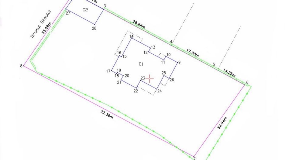 Berceni – Teren 2.381 mp, deschidere 33,08 m - construcție pe teren - Poză 4
