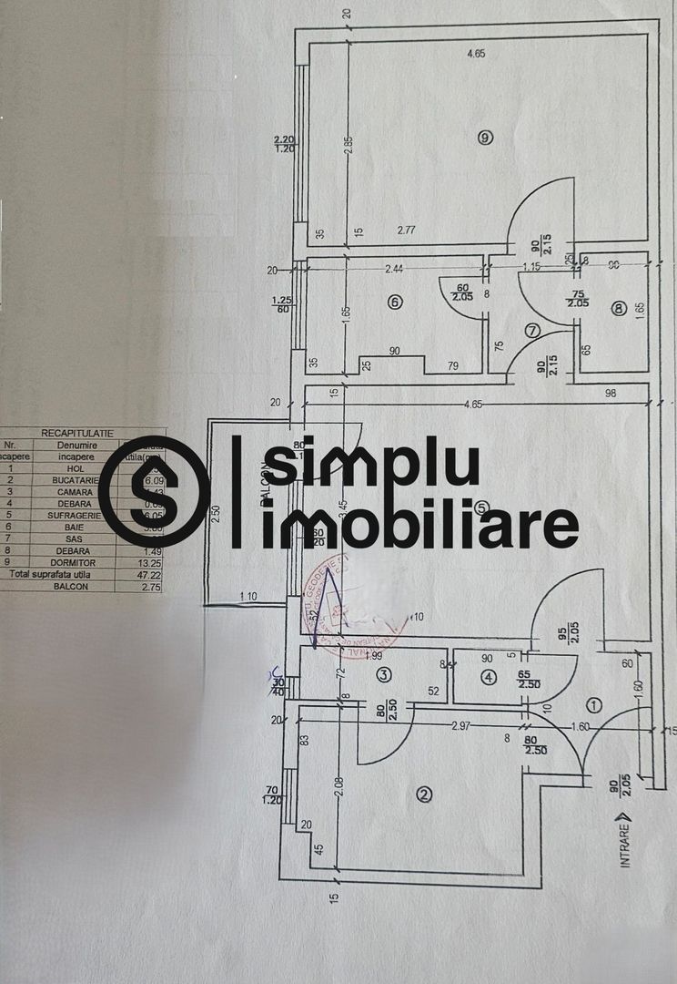 2 camere, etaj 4, centrala termica, Brazda lui Novac - 92 000 Euro - Schiță 3