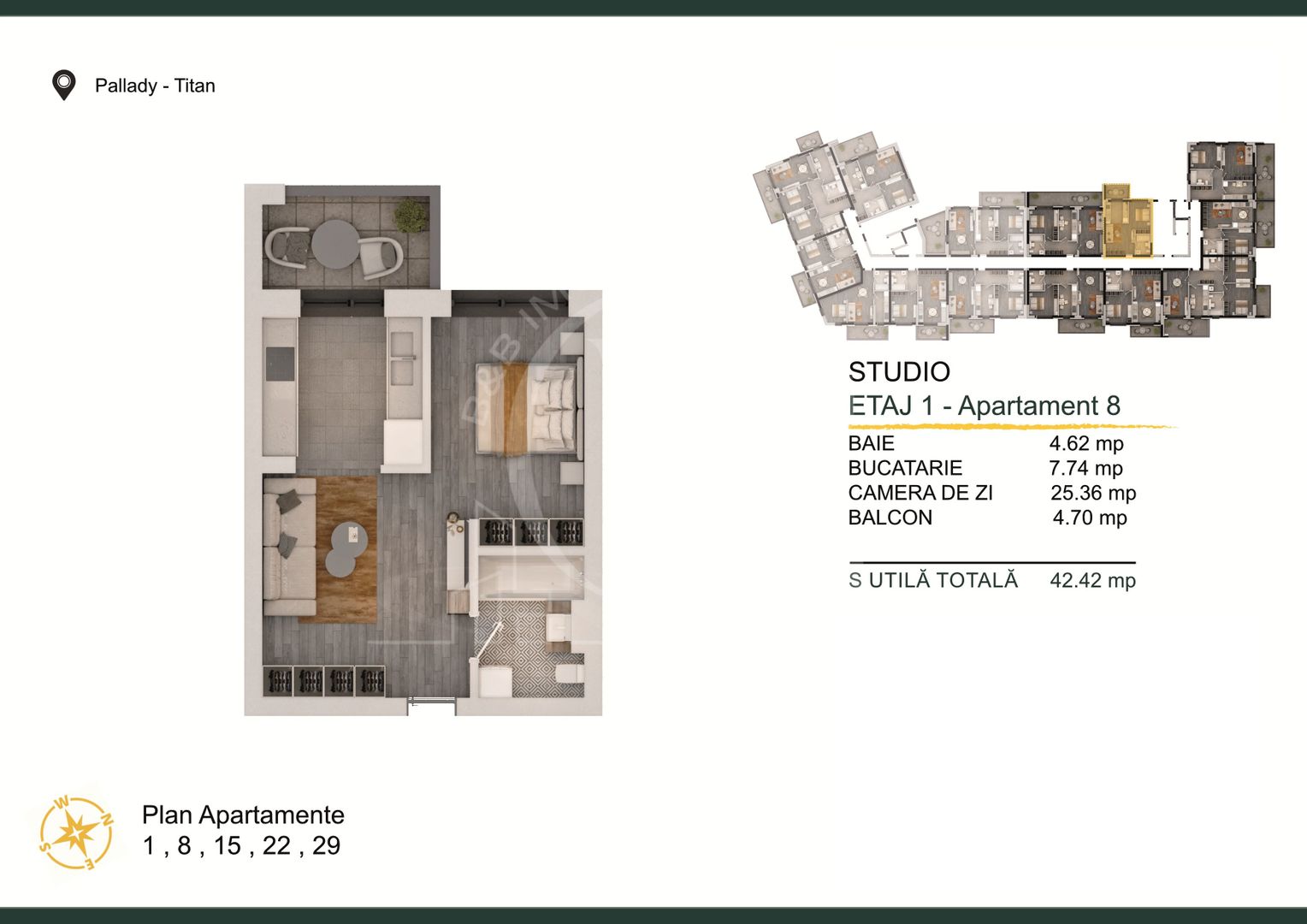 PROMO 2 camere in Theodor Pallady cu Loc de Parcare BONUS - Schiță 2
