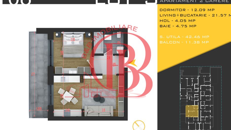 2 camere  Titan Pallady  Metrou Nicolae Teclu - Schiță 1