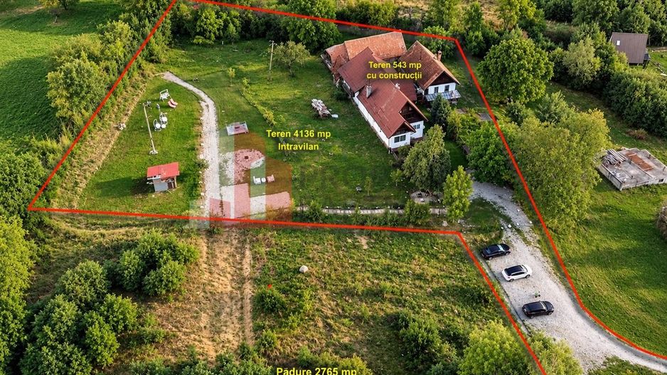 Teren 7.444 mp + casă tradițională în Predeluț–Bran - Poză 3