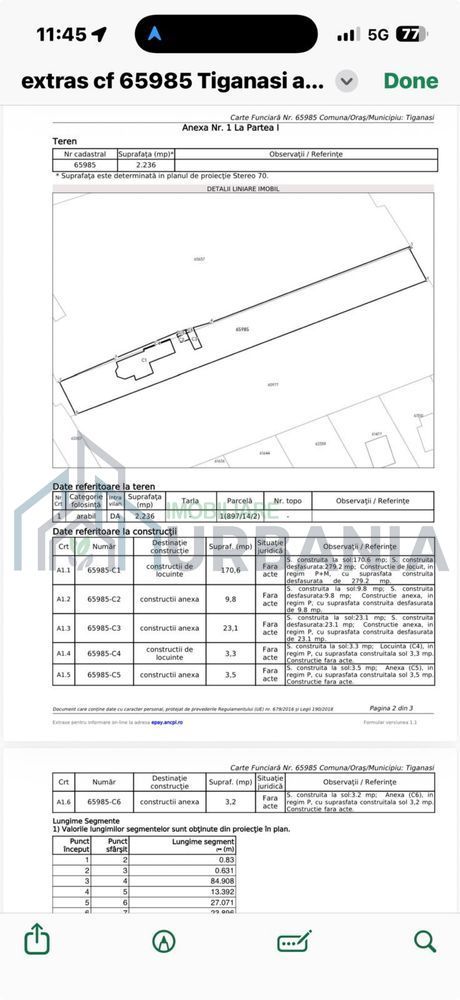 Teren intravila 2236 mp -Tiganasi, jud. Iasi - Poză 1