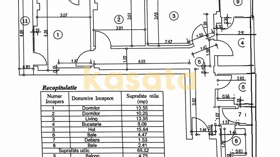 OPORTUNITATE | APARTAMENT 3 CAMERE | POPA NAN | CENTRALA | PARCARE - Schiță 8