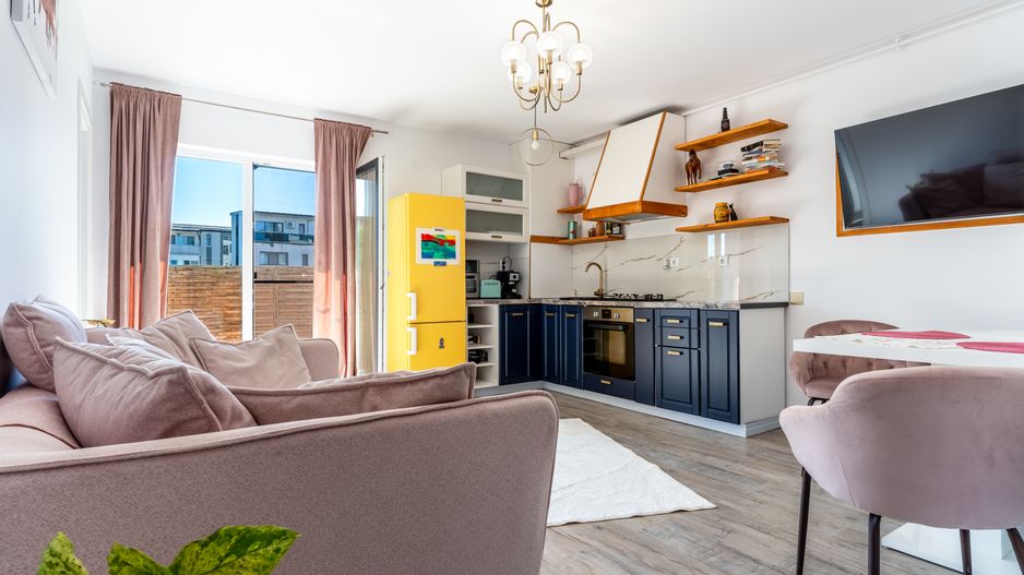 Vând apartament, 2 camere, cu gradina, de 44 mp utili, Floresti - Poză 2
