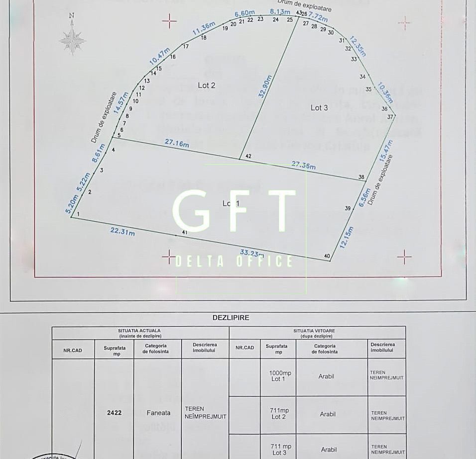 Teren intravilan 711 mp cu utilitati-ideal casa-Valea Budacului - Poză 3