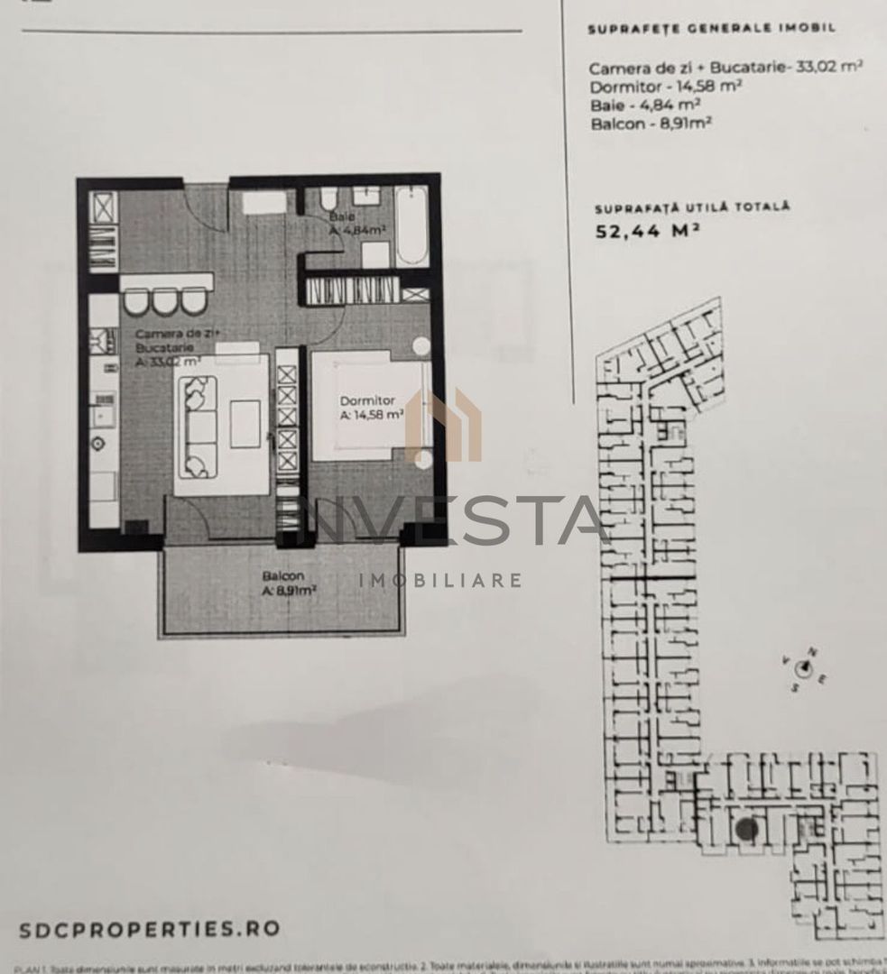 Oportunitate de investire! 52.44 pret 2600 euro mp! Cu cf august 2026! - Schiță 4