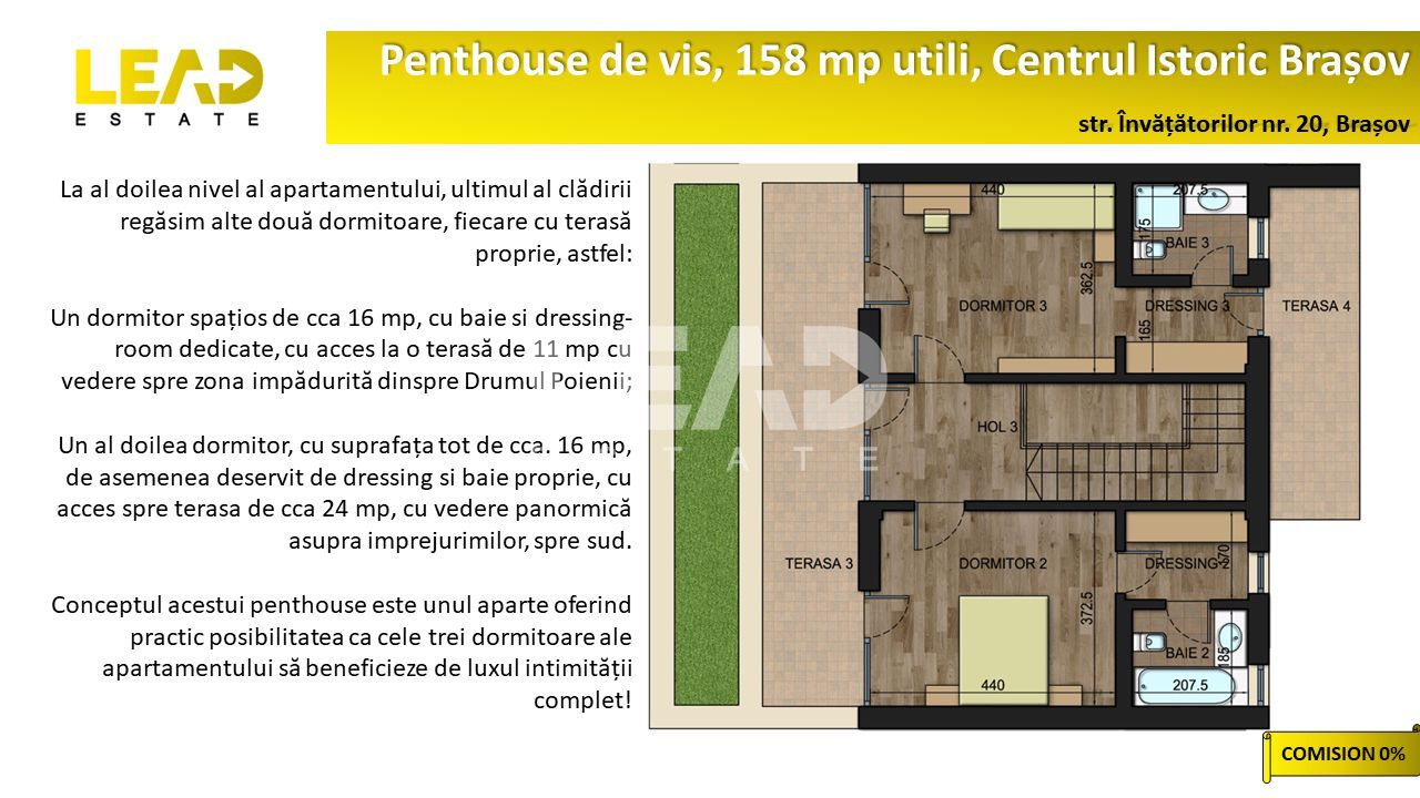 Lux si intimitate! Penthouse 158 mp, Centrul Istoric, Brasov - Poză 6