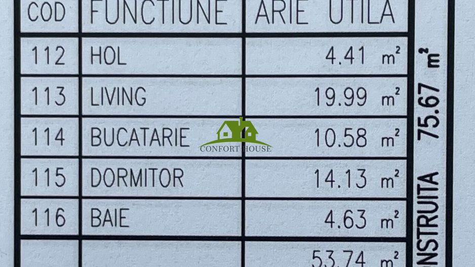 Apartament 2 camere, bloc nou, P+3, Ap.05, Et.1, Bl.4 - CP2458852 - Poză 7