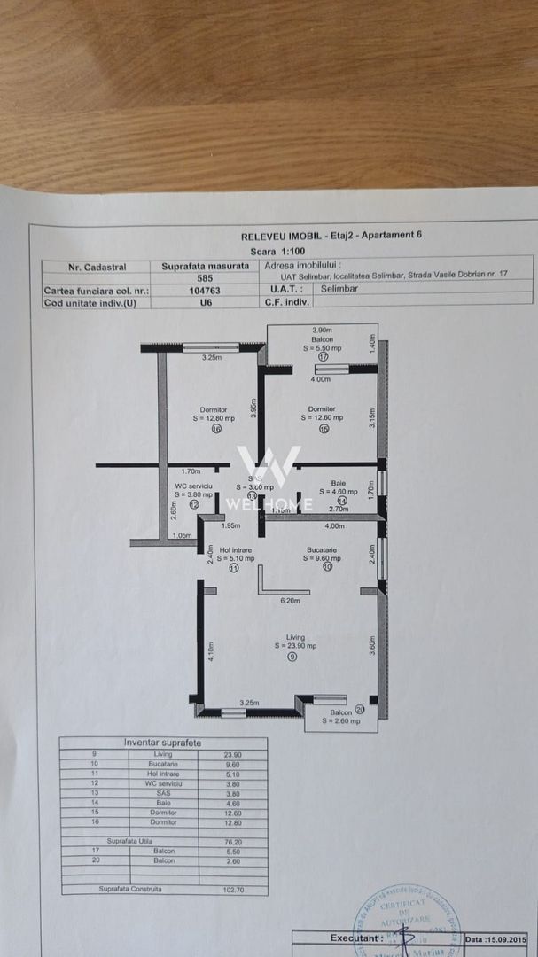 Apartament modern, 3 camere, SELIMBAR - Poză 13