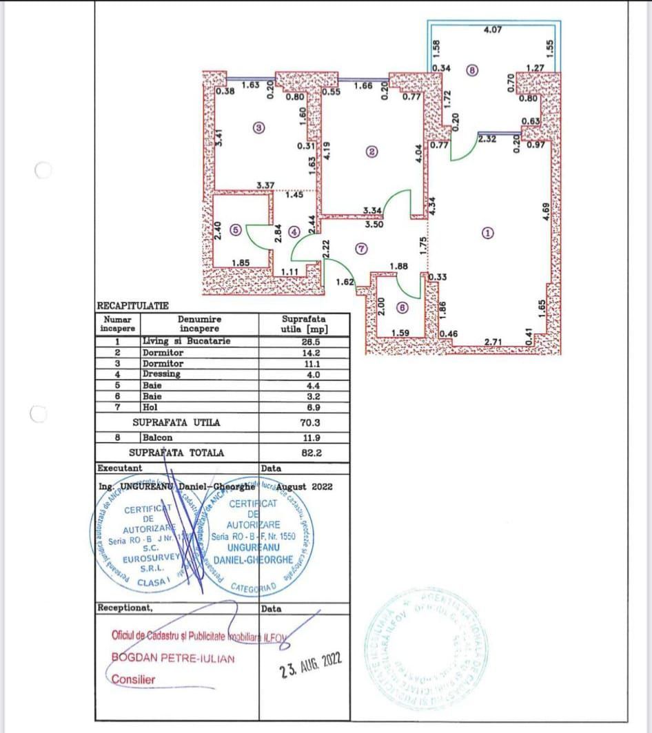 Apartament LUX | 3 camere | Cortina North - Schiță 22