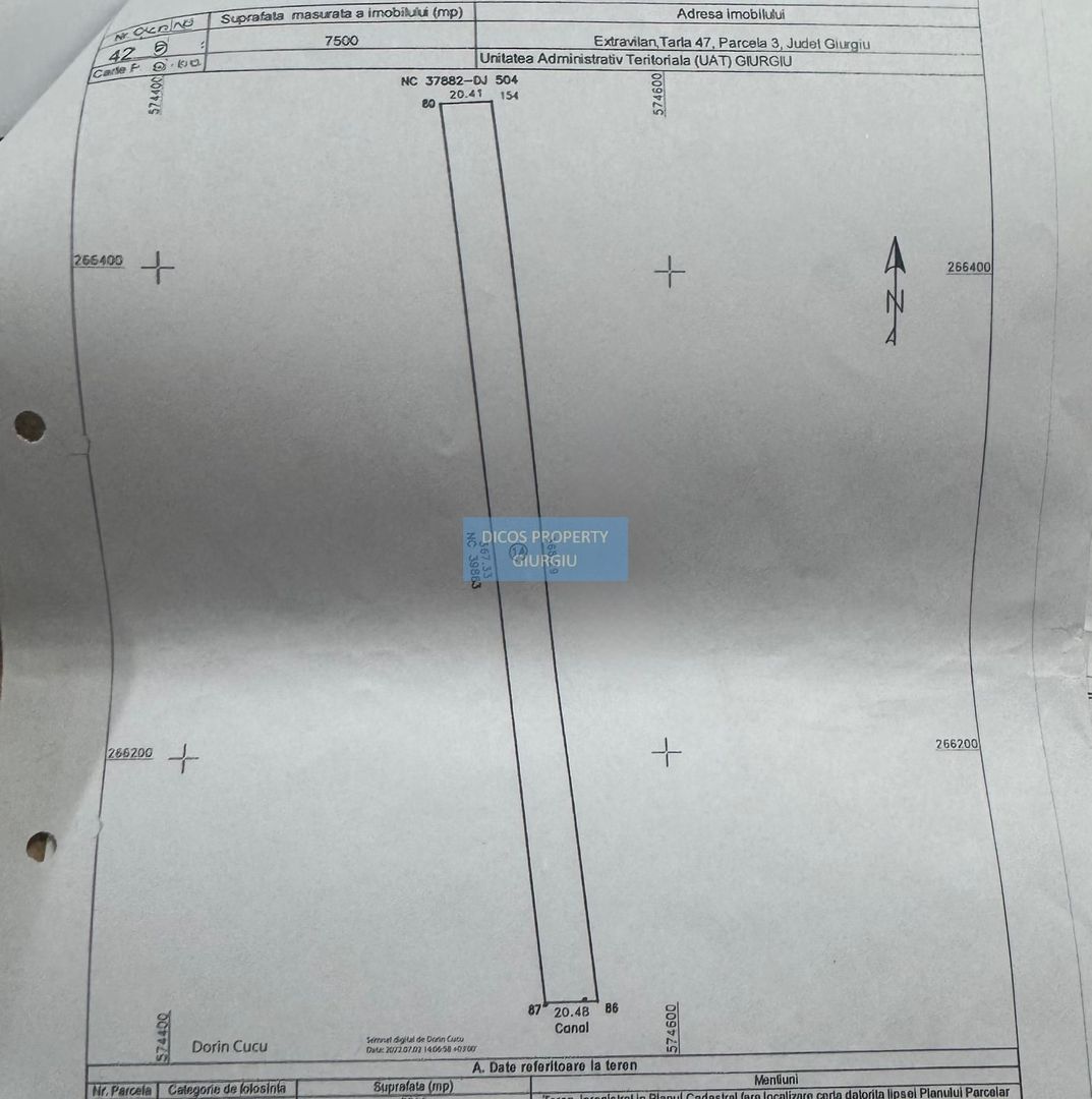 De vânzare teren extravilan 7500mp,  Șos. Alexandriei - Schiță 2
