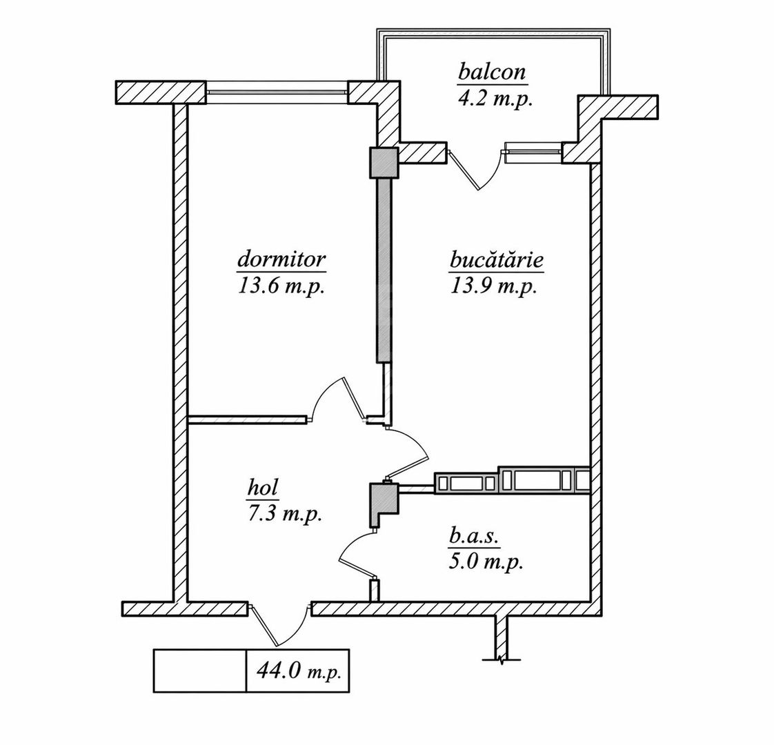 Vânzare, apartament, 1 cameră, str. Nicolae Dimo, Durlești. - Poză 2