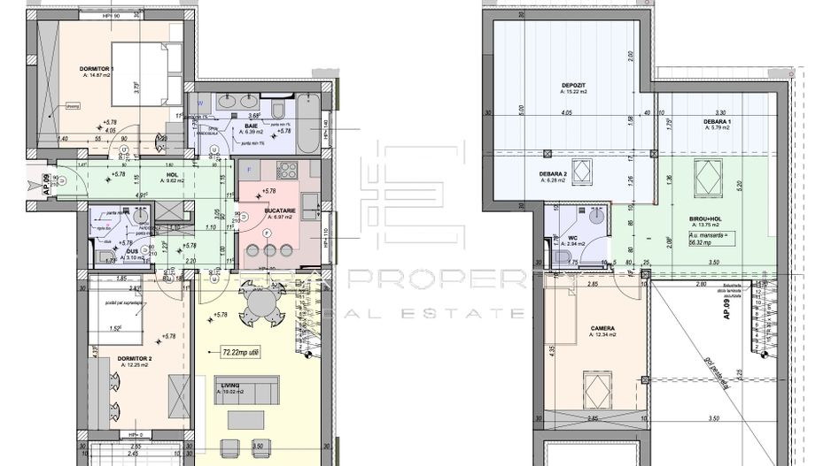Penthouse 5 camere- 128,54 mp utili-terasa 15mp  -zona Aeroport Sibiu - Schiță 16